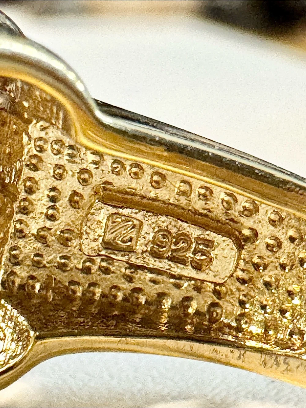 RETIRED Ross-Simons Champagne Citrine 18K Gold Vermeil 925 Halo Ring (7)